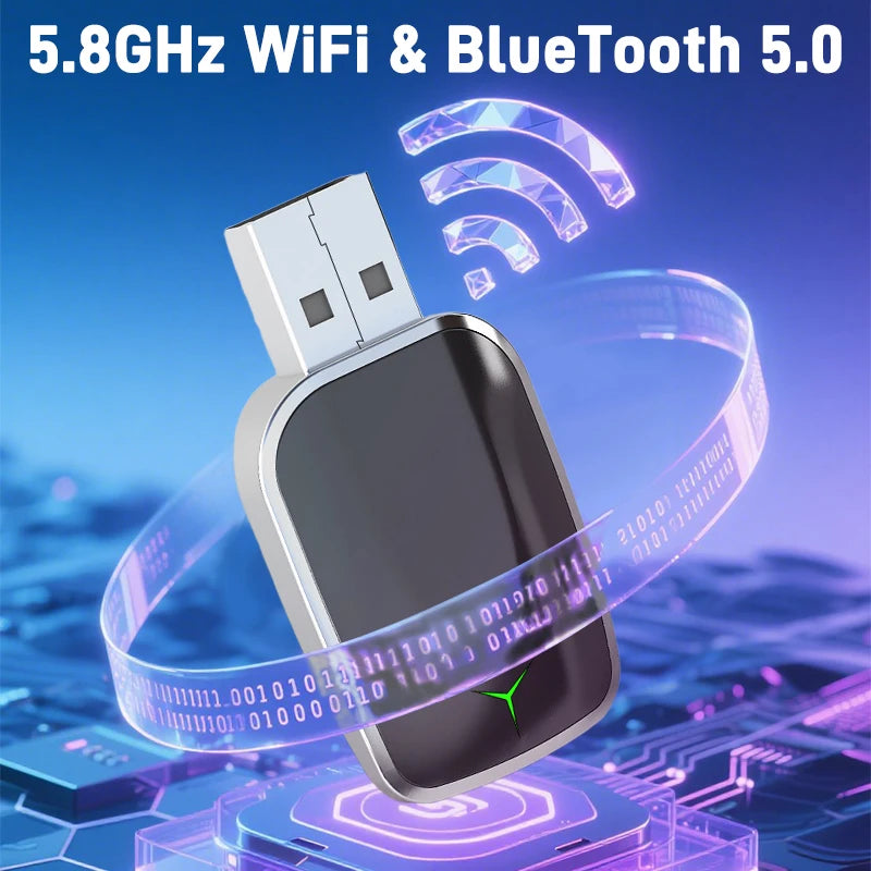 Wireless Carplay Android Auto Adapter 2025 New Upgrade for 99% Cars 5Ghz Wifi &Low-Latency Streaming Plug&Play Wired to Wireless