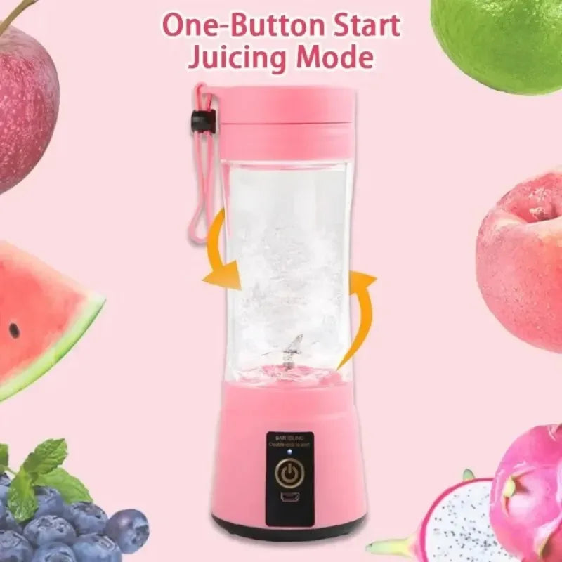Home Portable Carrying Electric Juice Extractor Cup Usb Charging Automatic Mini Juice Extractor Cup 6 Leaf Blade Head