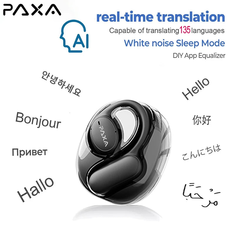 Openair5 AI TWS Bluetooth 5.4 ENC Call Noise Reduction Earphones Translation Earbuds Real Time Long Endurance Headphones