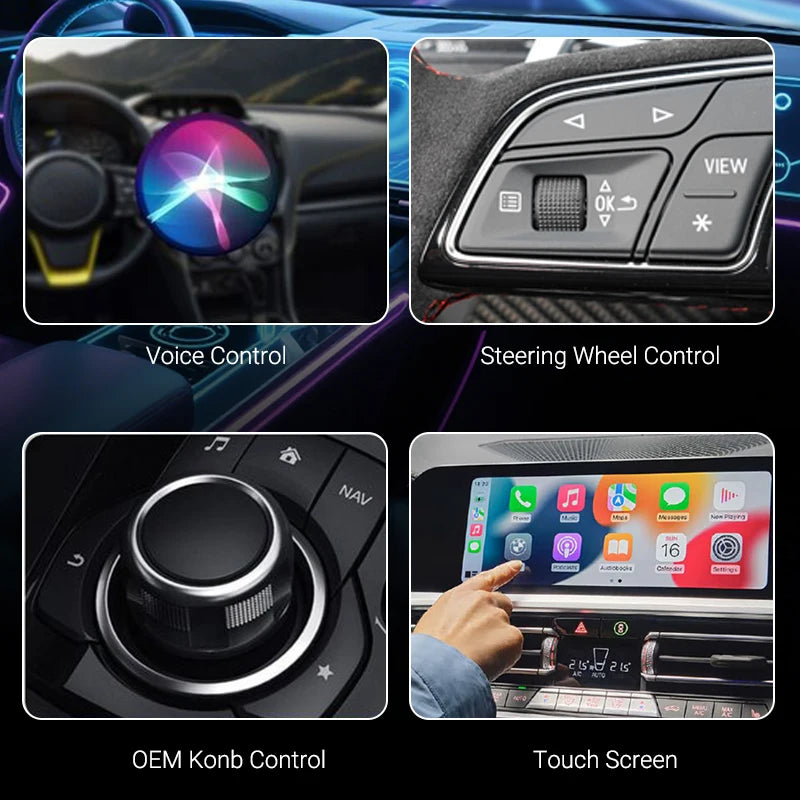 Wireless Carplay Android Auto Adapter 2025 New Upgrade for 99% Cars 5Ghz Wifi &Low-Latency Streaming Plug&Play Wired to Wireless